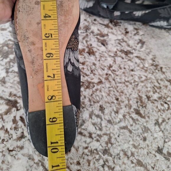 Alexander McQueen Silk Black floral print Loafer Flats size 39 - Picture 11 of 13